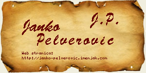 Janko Pelverović vizit kartica